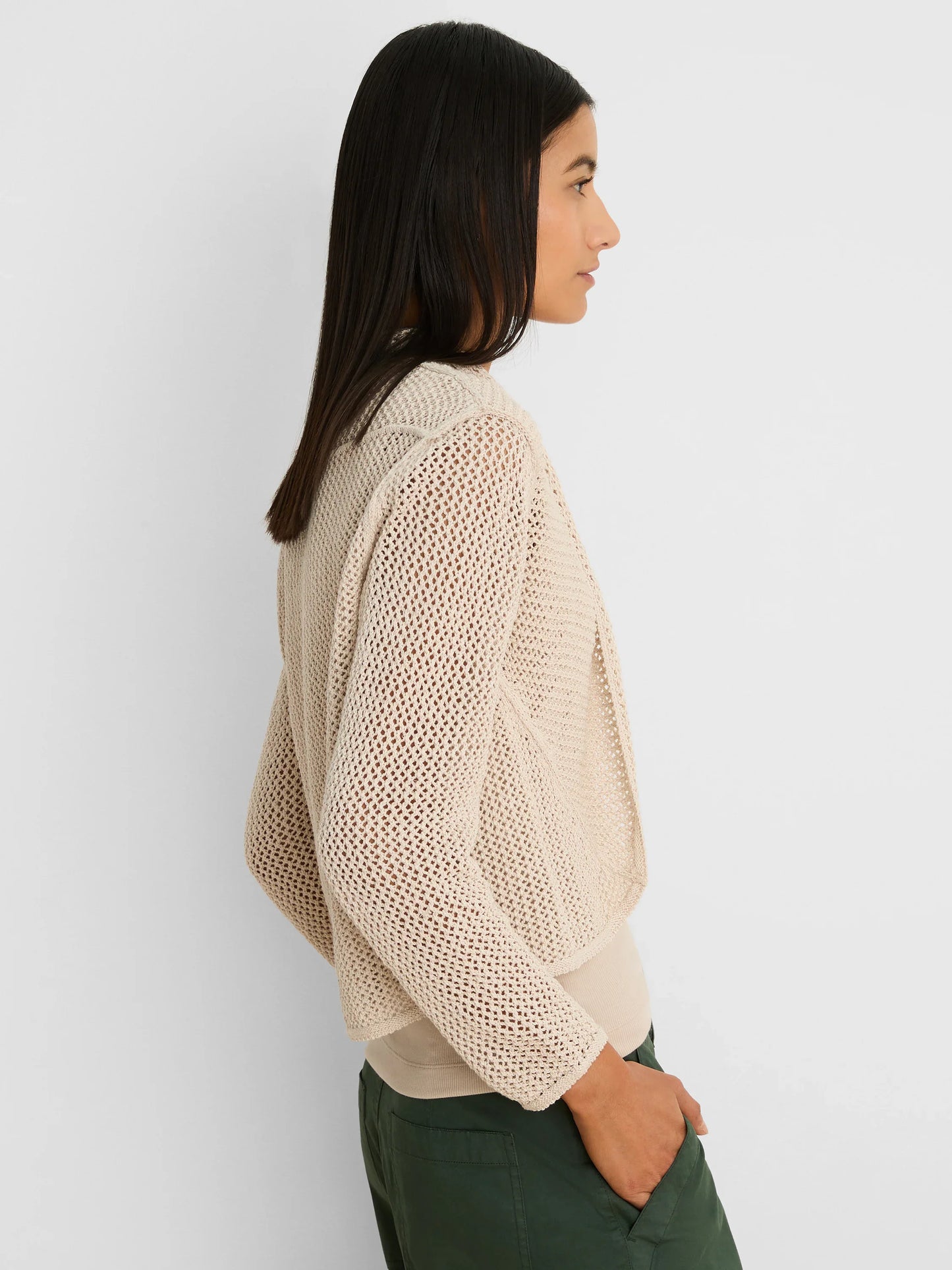 Mesh Cocoon Cardigan