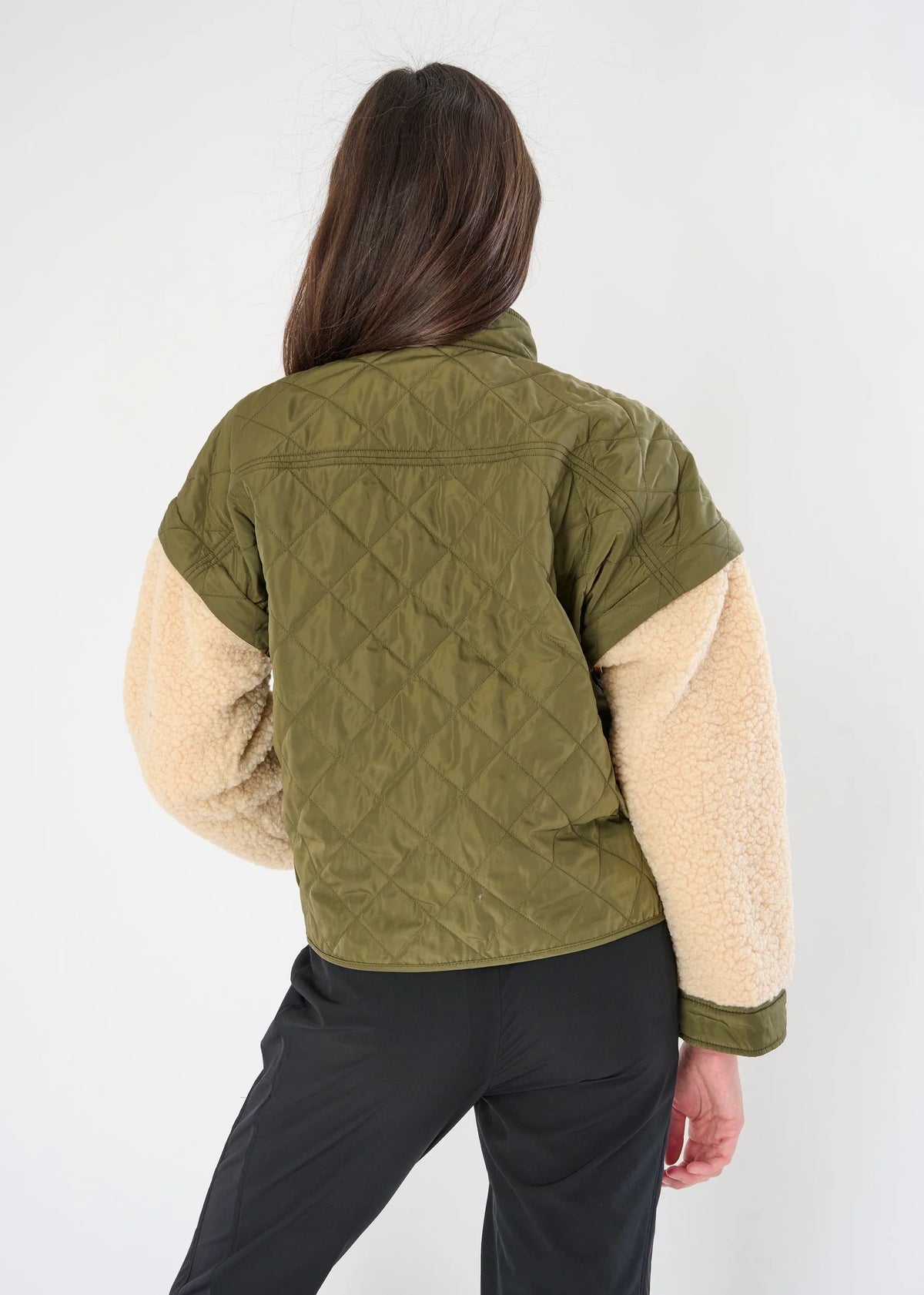 Sherpa Drop Shoulder Convertible Jacket