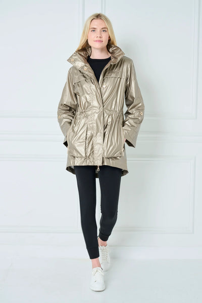Metallic Rain Jacket - Gold