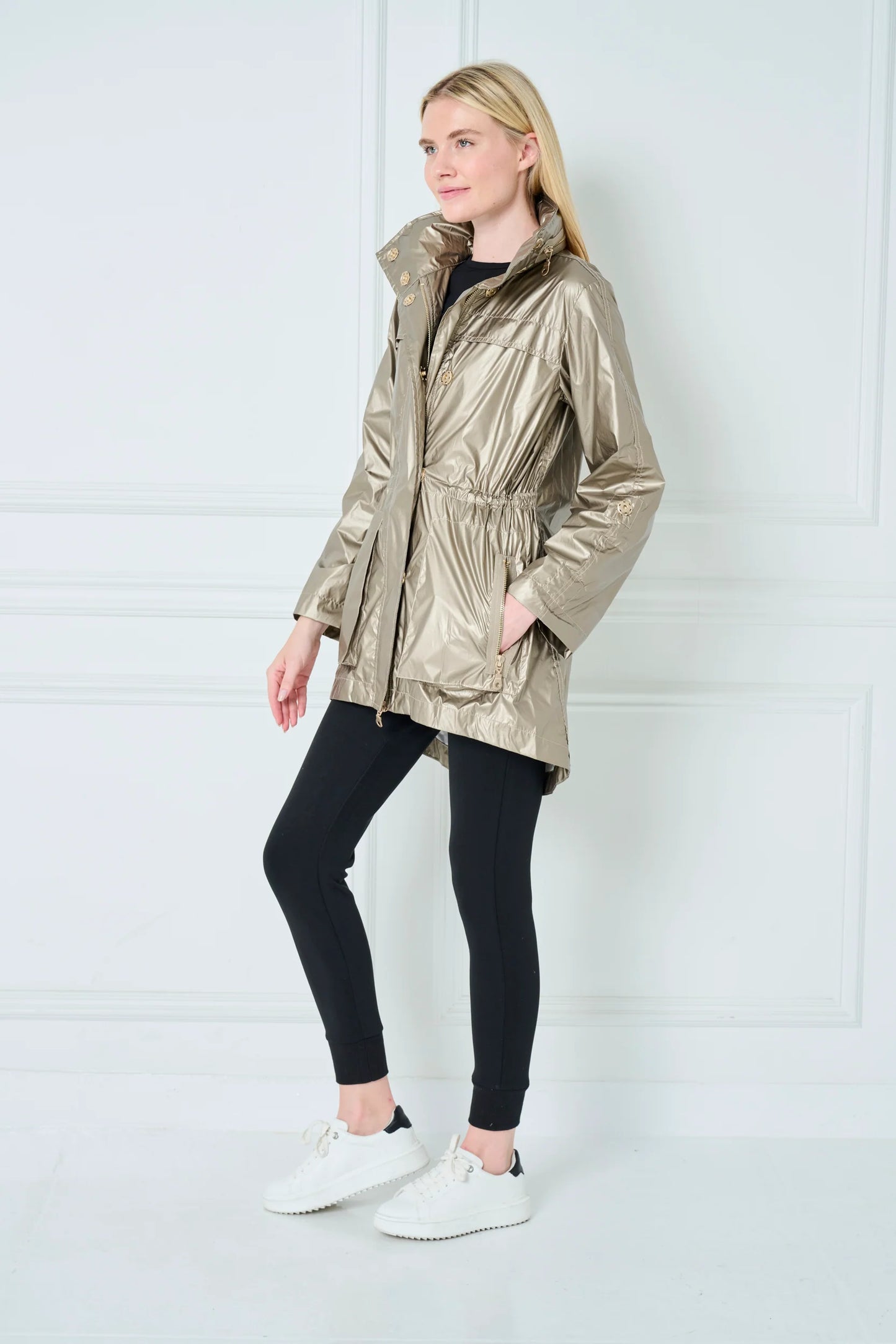 Metallic Rain Jacket - Gold