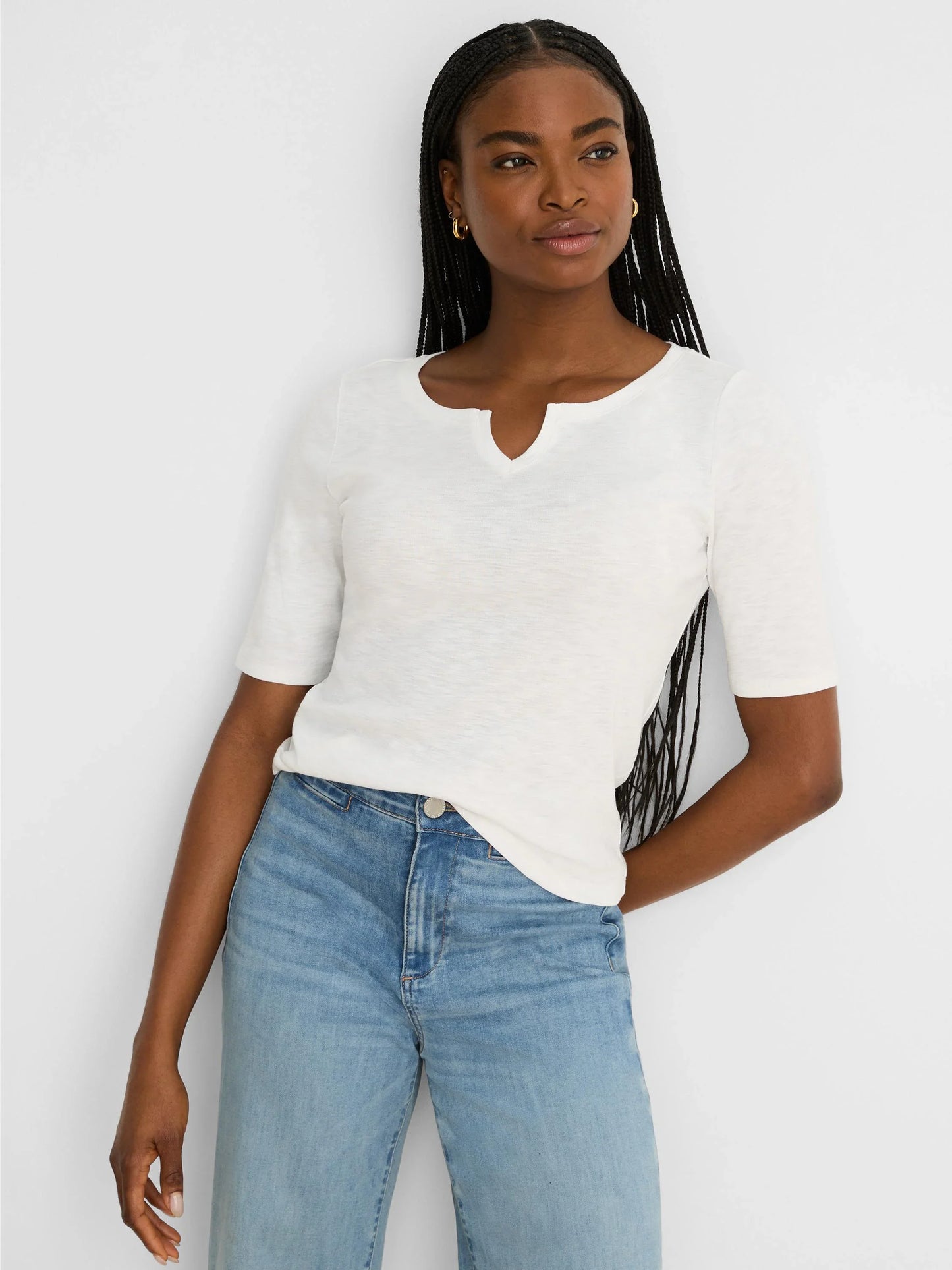 NZT Elbow Sleeve Notch Tee