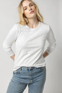 Long Sleeve Crewneck - White