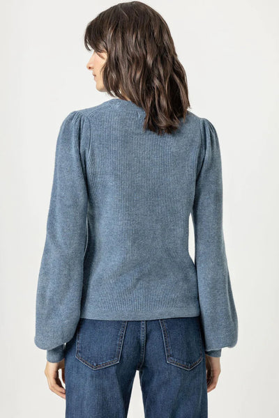 Ribbed Puff Sleeve Sweater