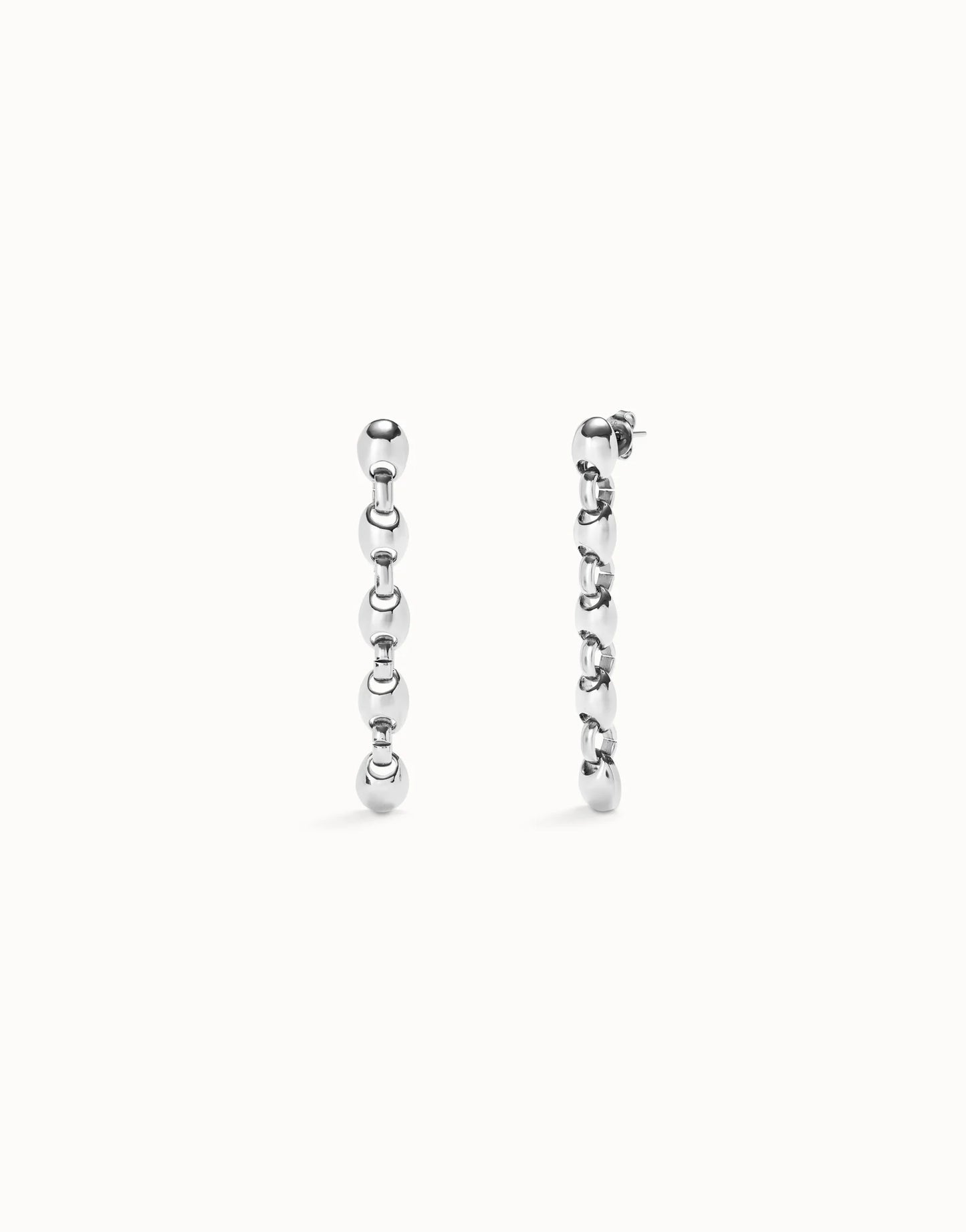 Ser Intrepida Earrings - Long Silver