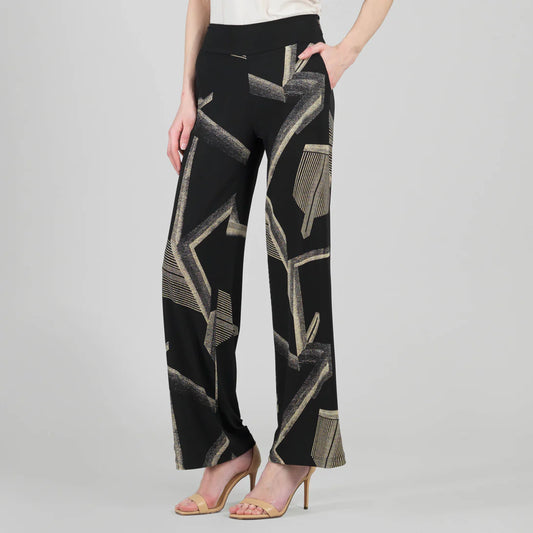 Linear Geo Wide Leg Pocket Pant