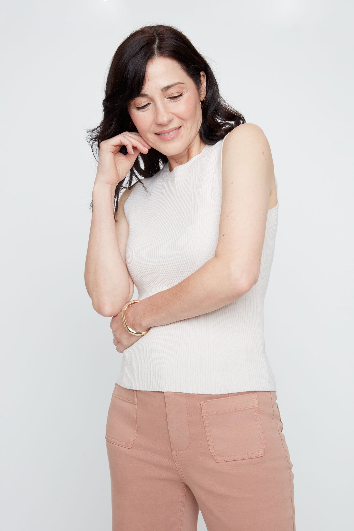 Sleeveless Knit Sweater