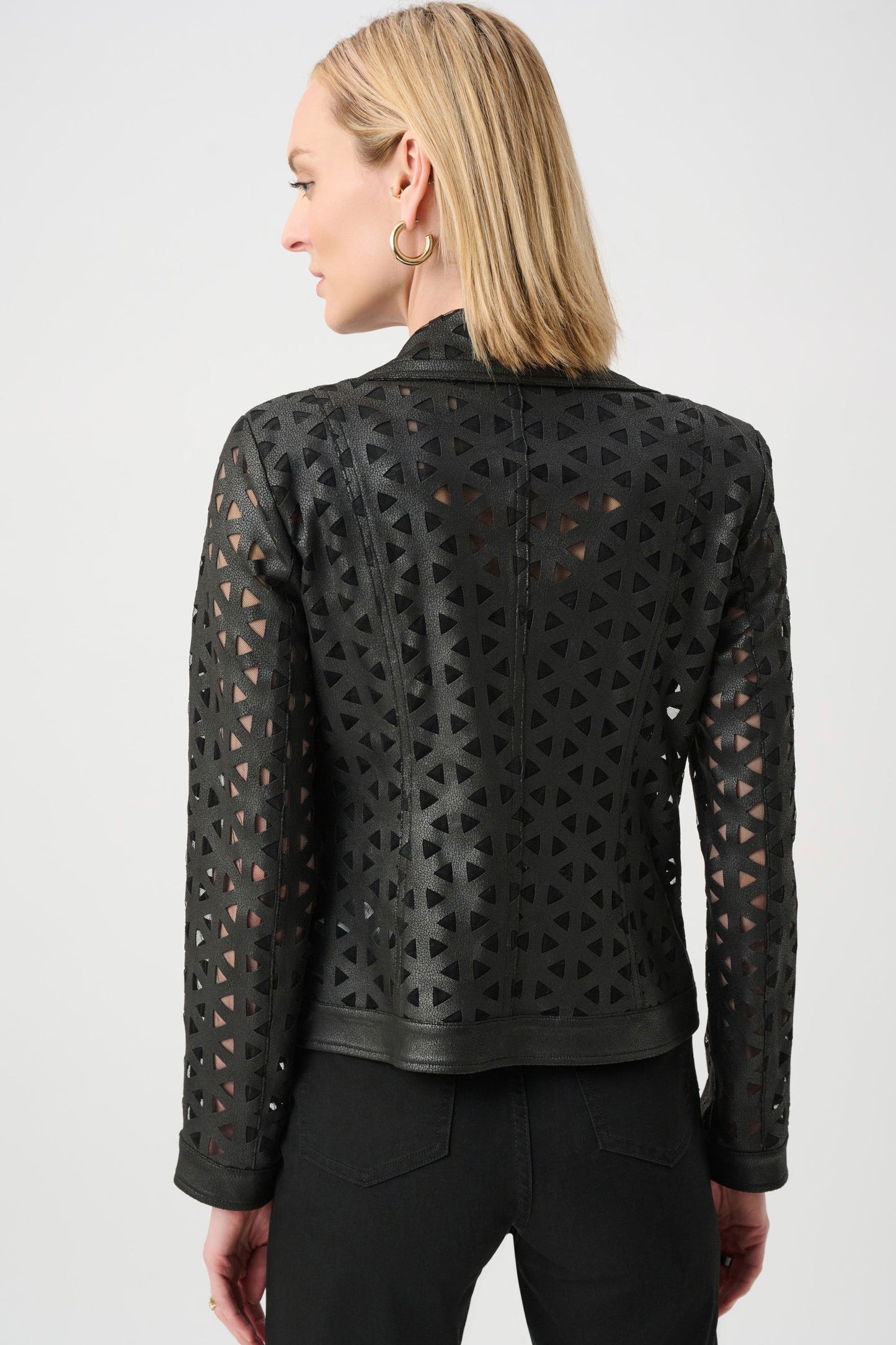 Faux Suede And Mesh Moto Jacket