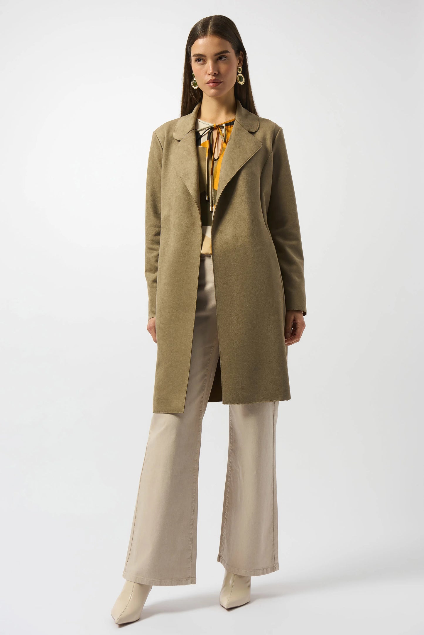 Scuba Suede Straight Coat