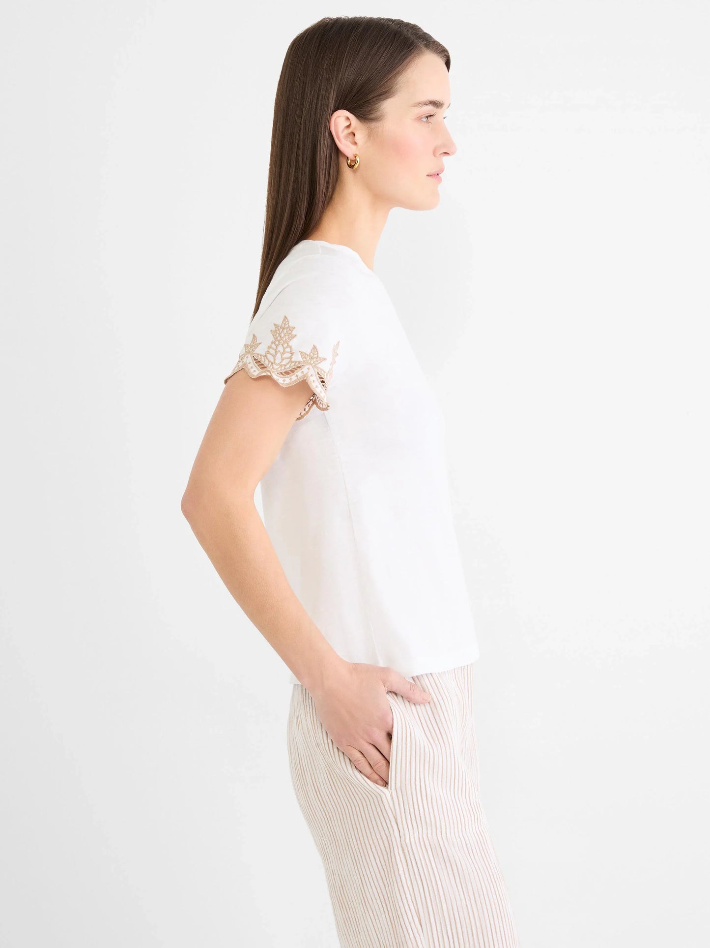 Deco Sleeve Slub Cotton Tee