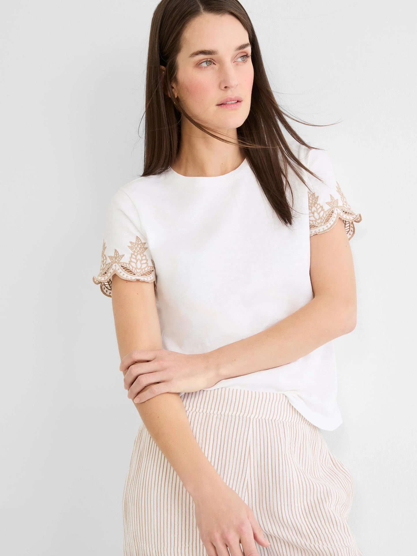 Deco Sleeve Slub Cotton Tee