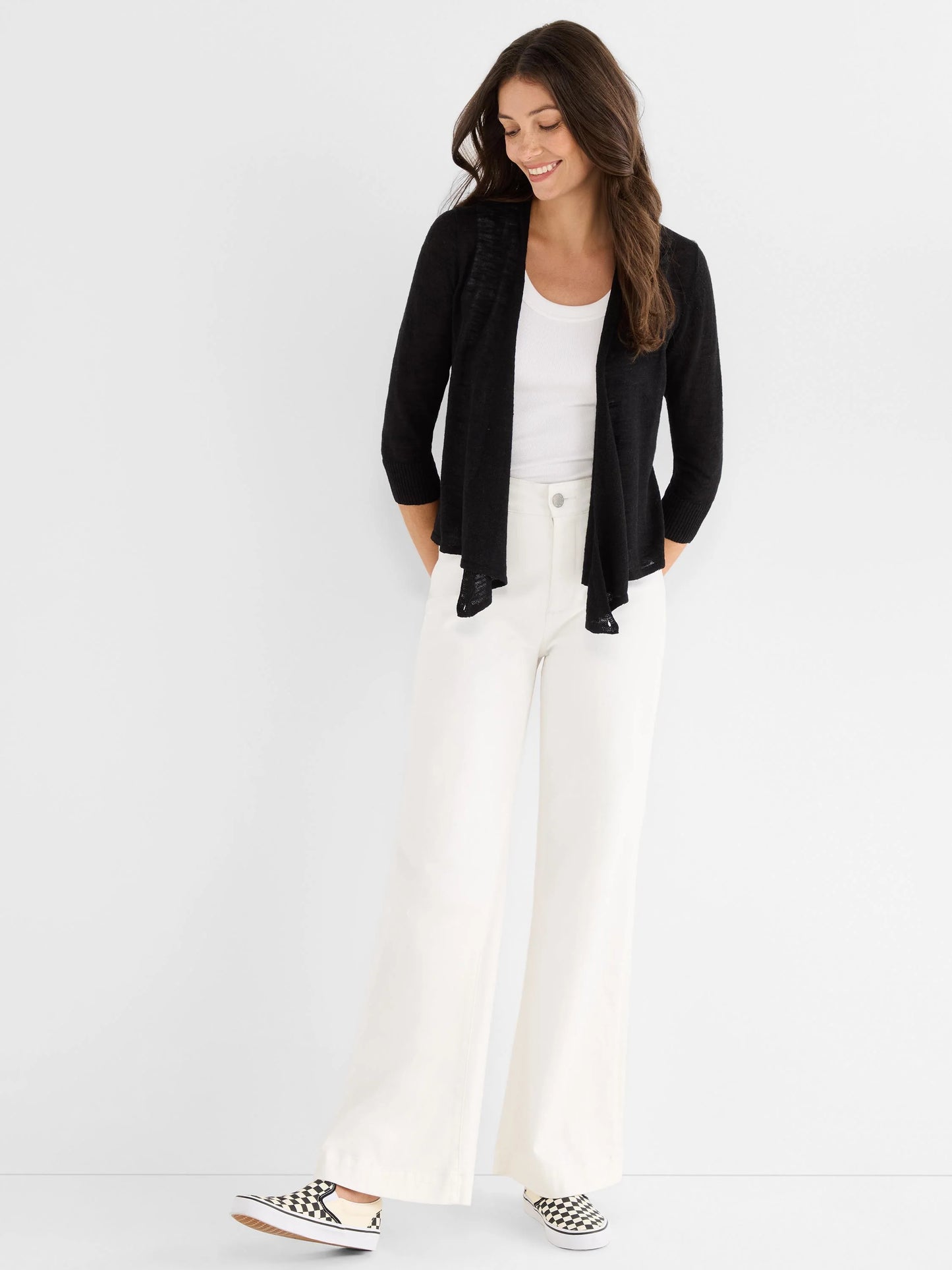Slub Knit 4-Way Cardigan