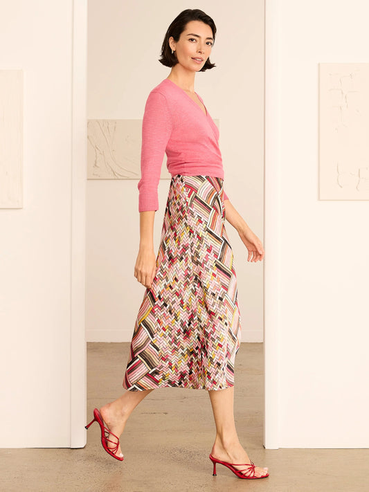 Color Weave Slip Skirt