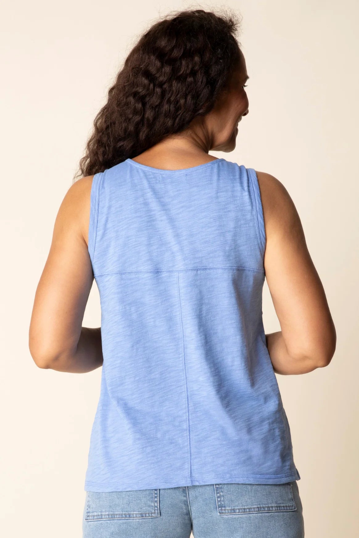 Cotton Pebble Pieced Tank