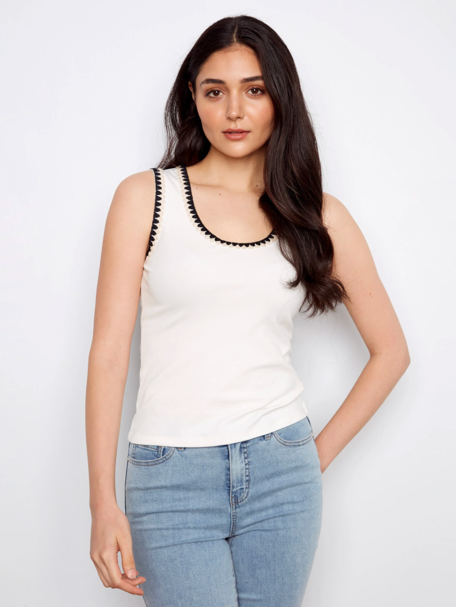 Tank Top with Crochet Detail