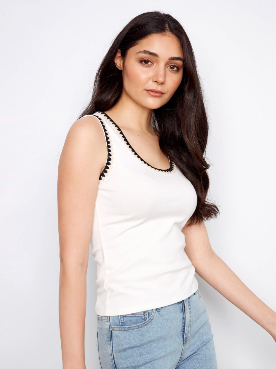 Tank Top with Crochet Detail