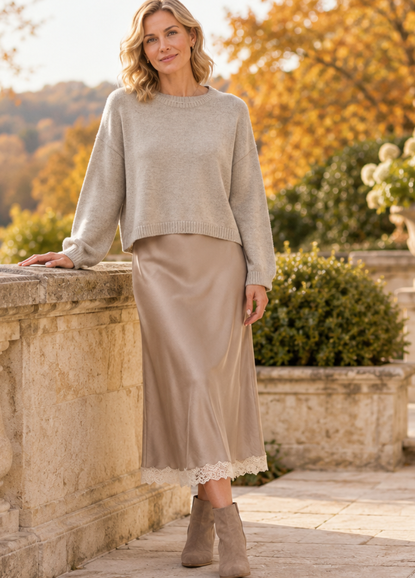 Long Sleeve Two-fer Sweater Dress