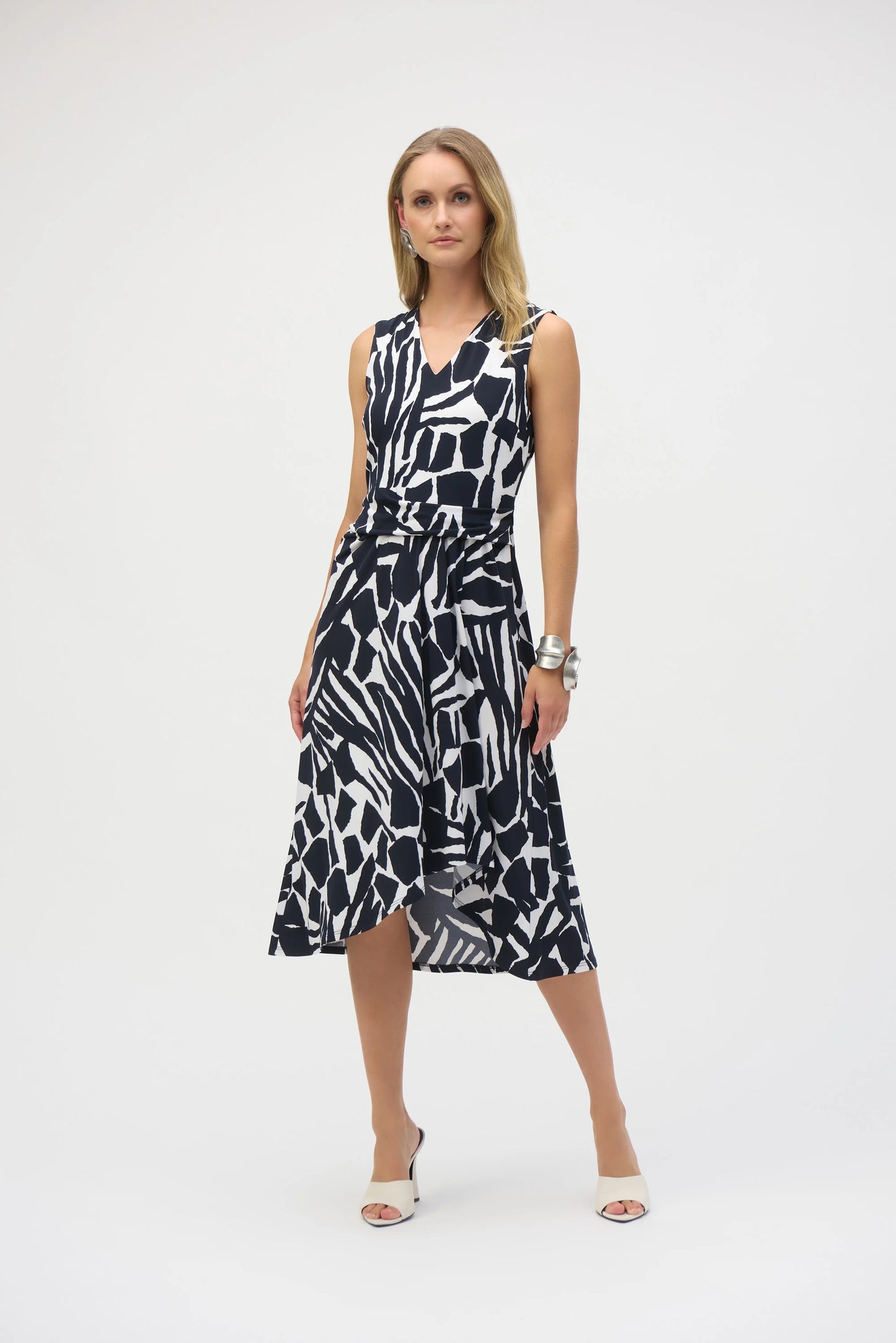 Silky Knit Abstract Dress