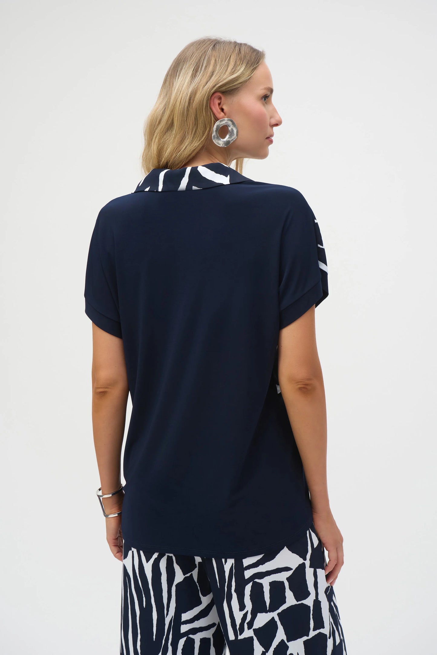 Silky Knit Abstract Top