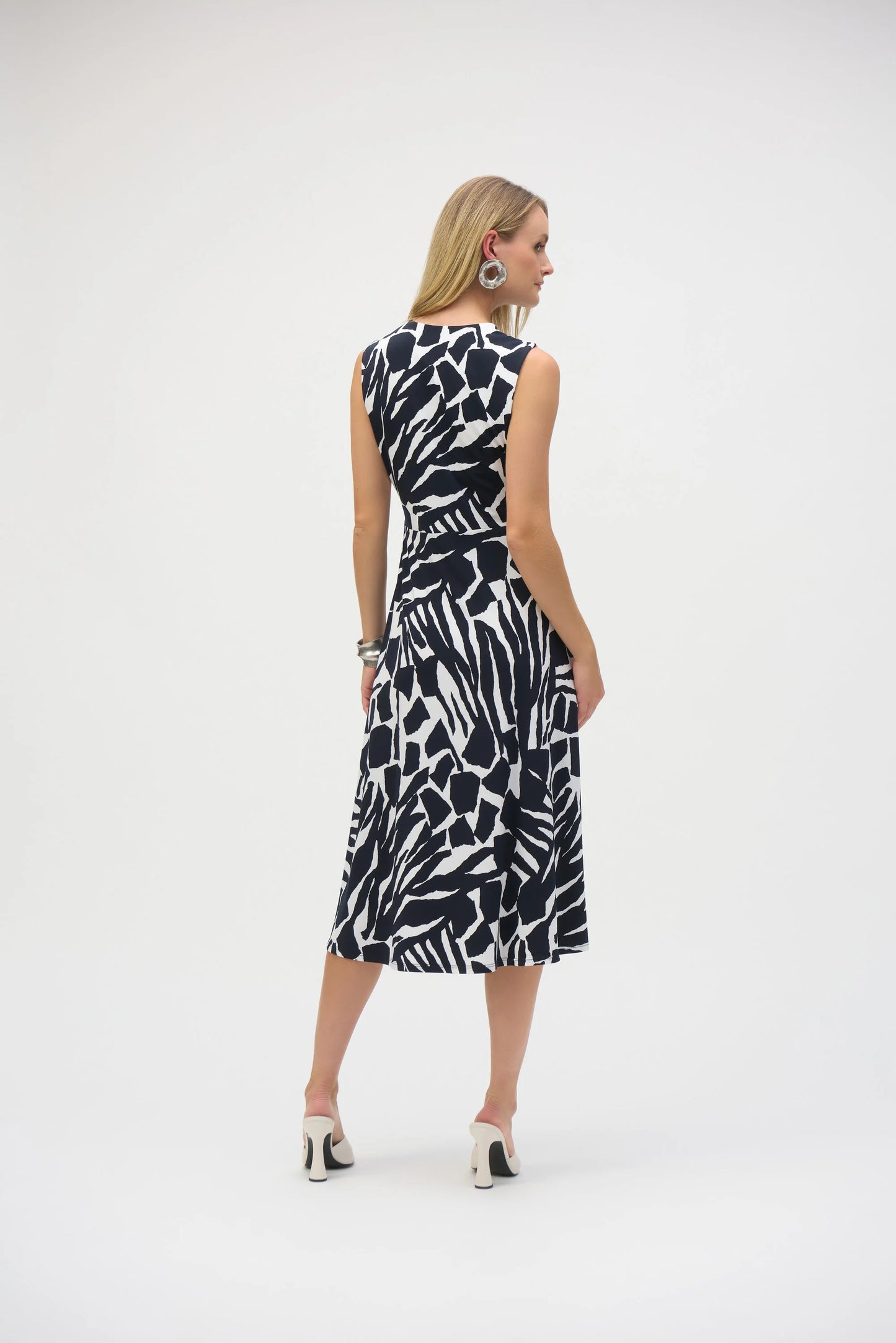 Silky Knit Abstract Dress