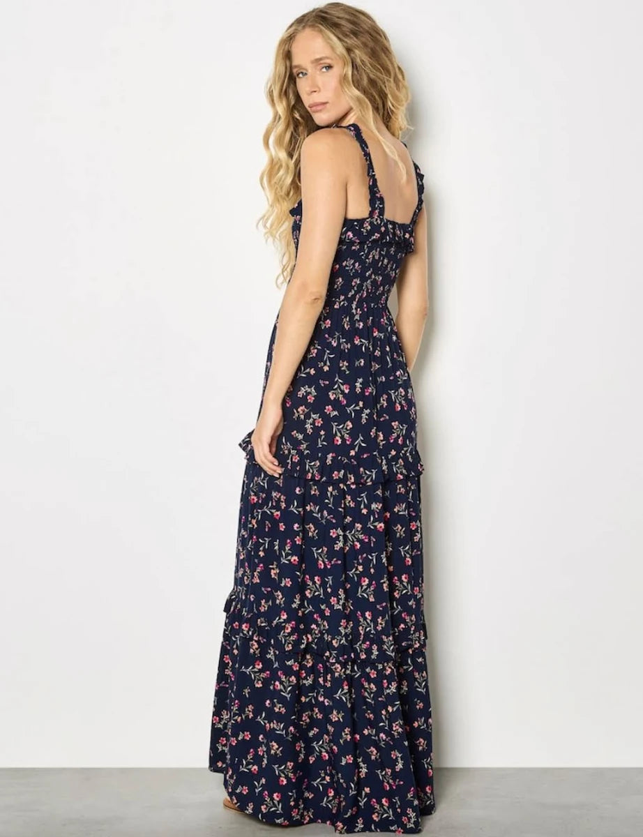 Ditsy Floral Smocked Maxi Dress