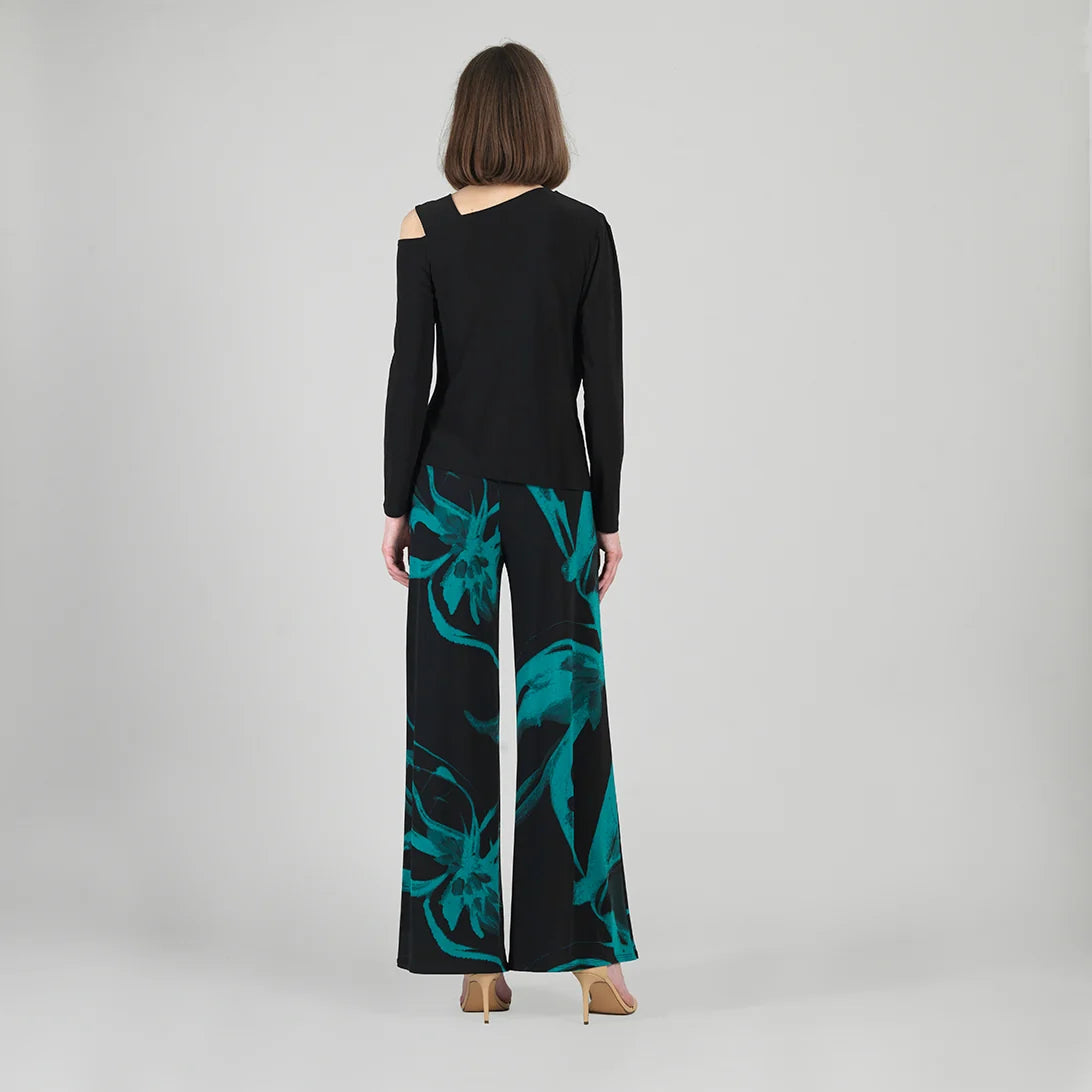 Angular Neck Open Shoulder Top