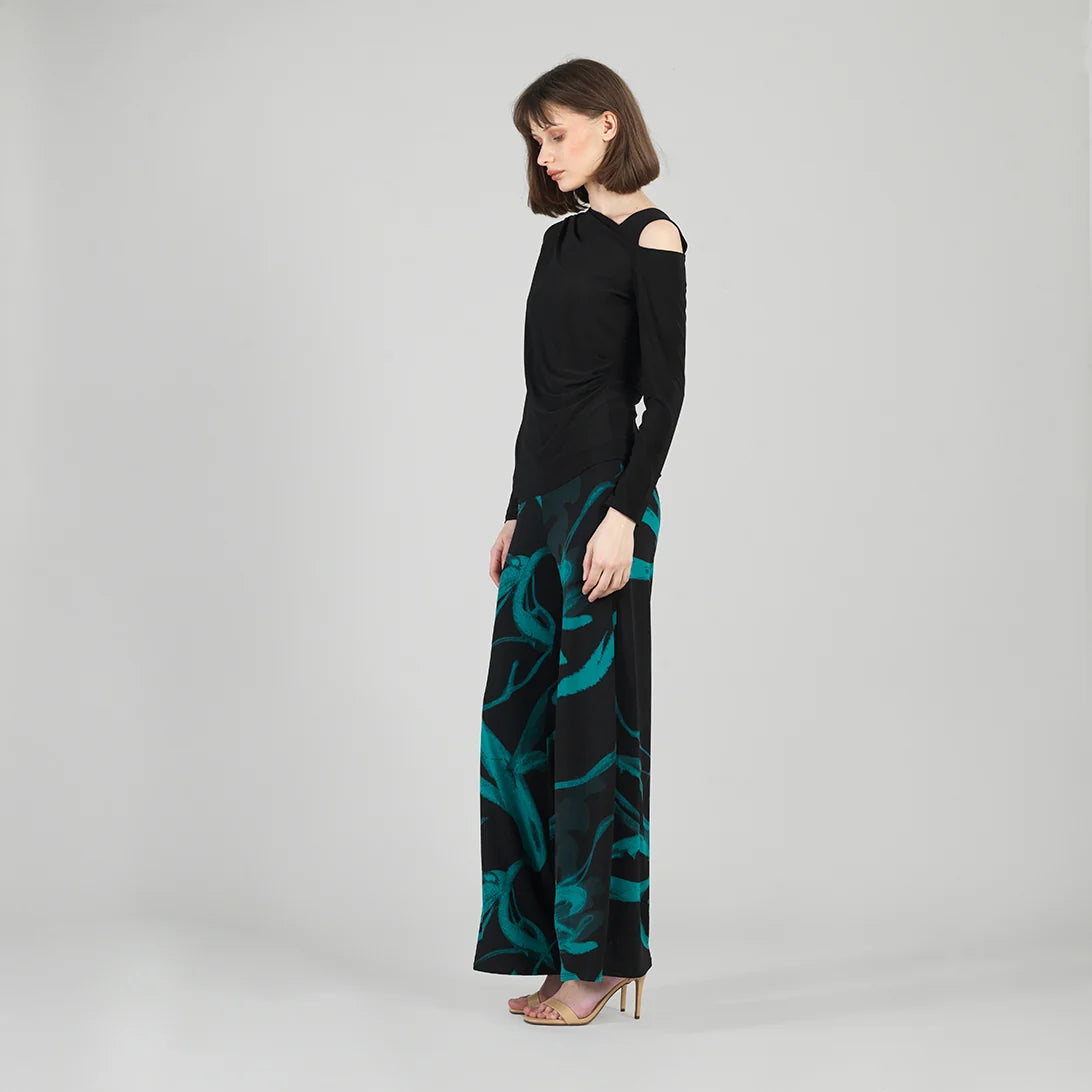 Angular Neck Open Shoulder Top