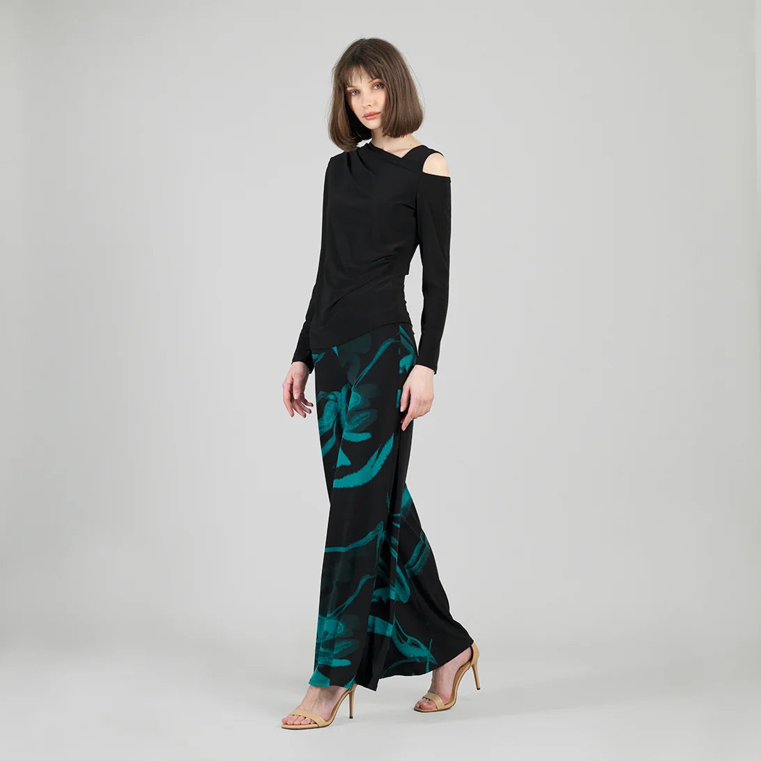 Angular Neck Open Shoulder Top