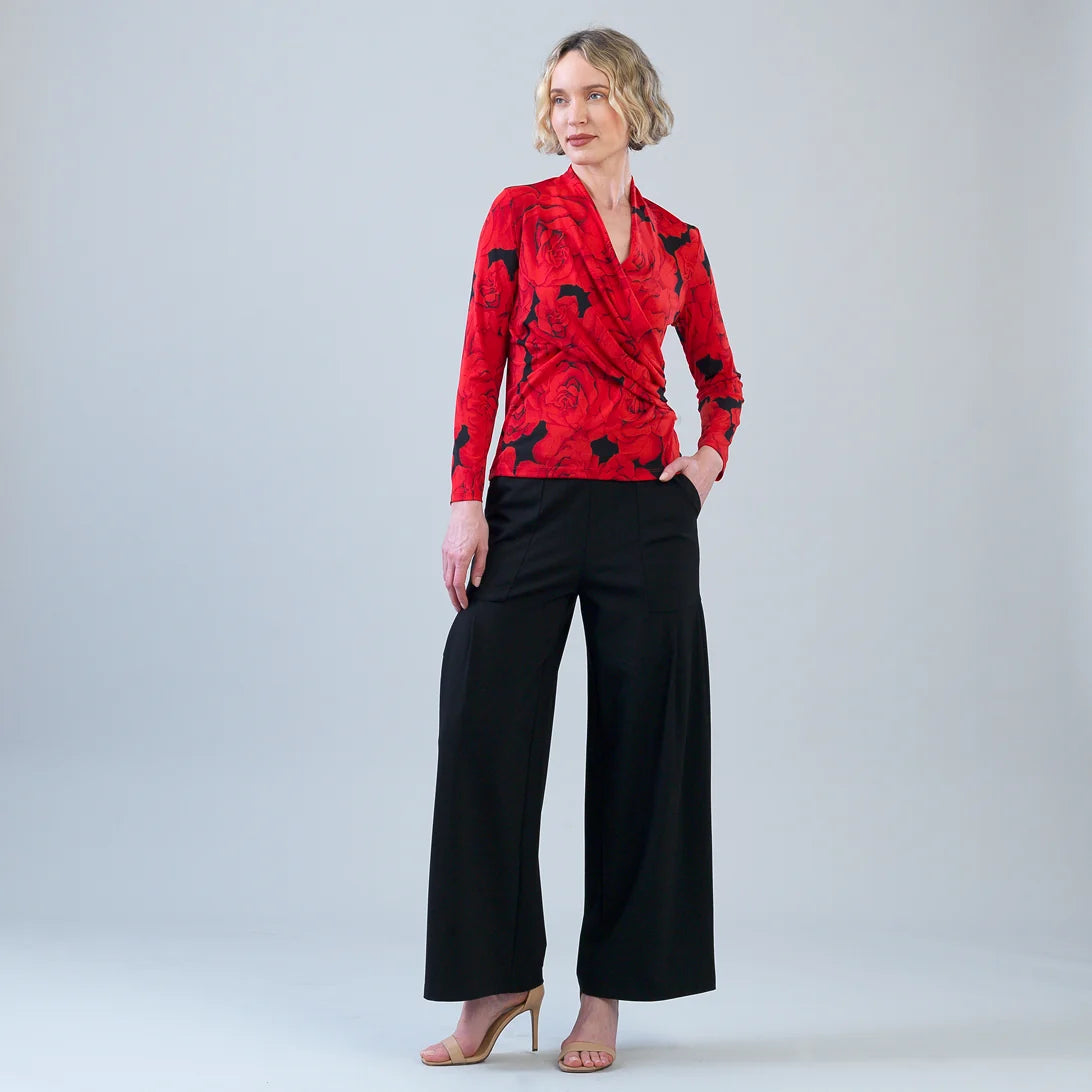 Surplice Crossover Top