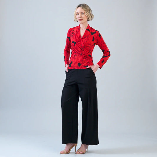 Surplice Crossover Top