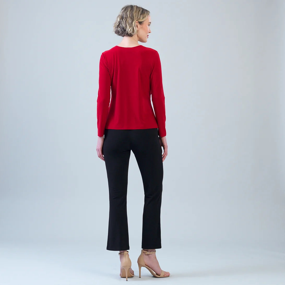 Long Sleeve Stitch Overlay Top