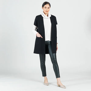 Ponte Knit Cap Sleeve Vest