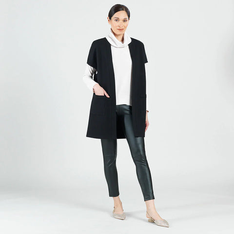 Ponte Knit Cap Sleeve Vest