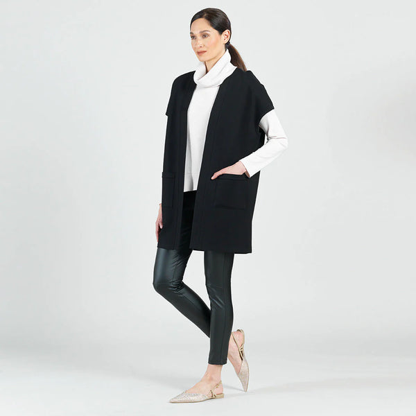 Ponte Knit Cap Sleeve Vest