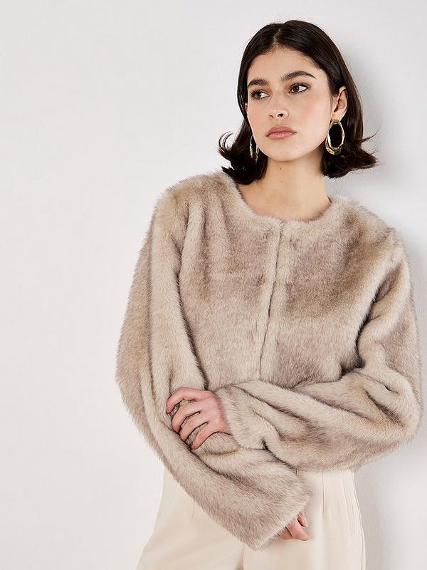 Luxe Fur Short Crop Jacket