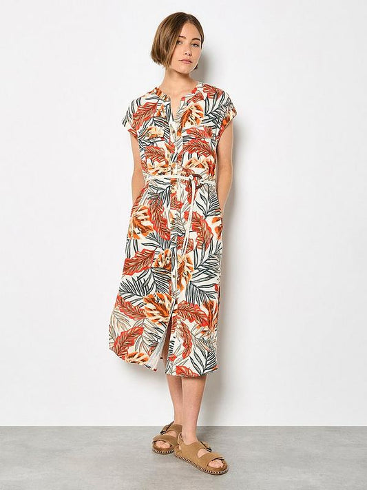 Painted Banana Leaf Dress