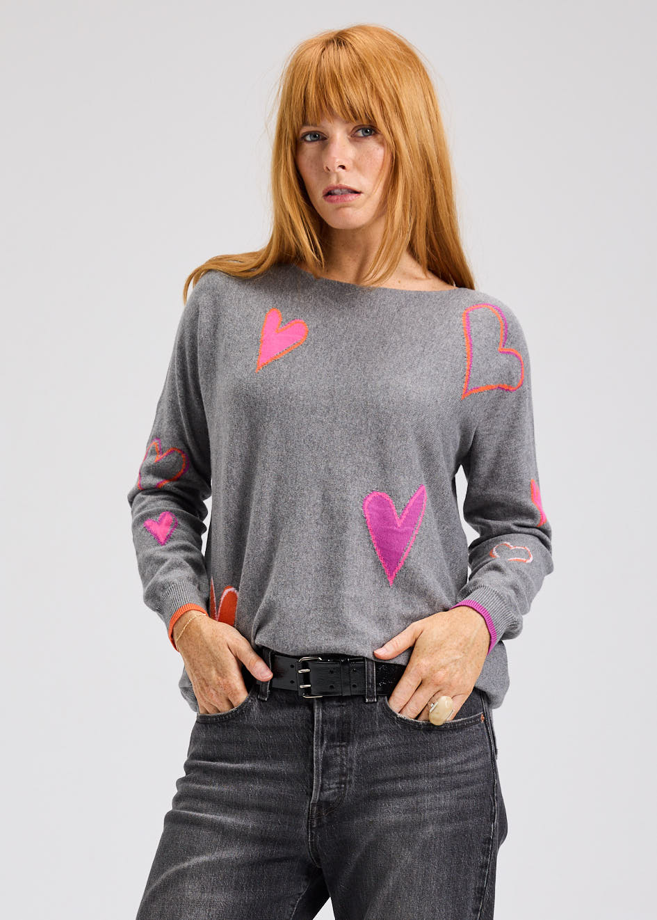 Intarsia Heart Sweater