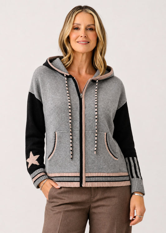 Stars Zip Up Hoodie