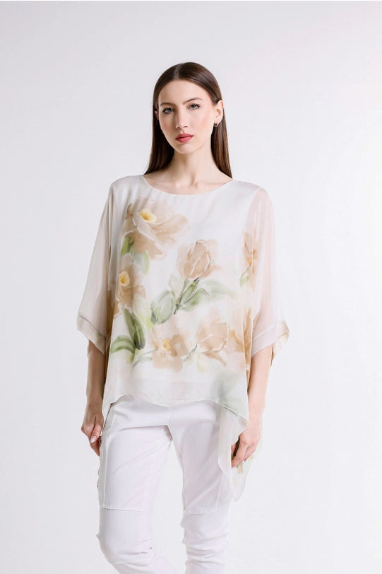 Sofia Gardenia Silk Caftan