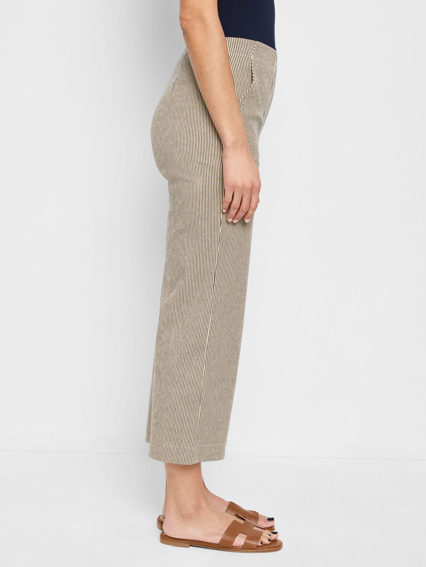 Stripe Wide-Leg Jeans