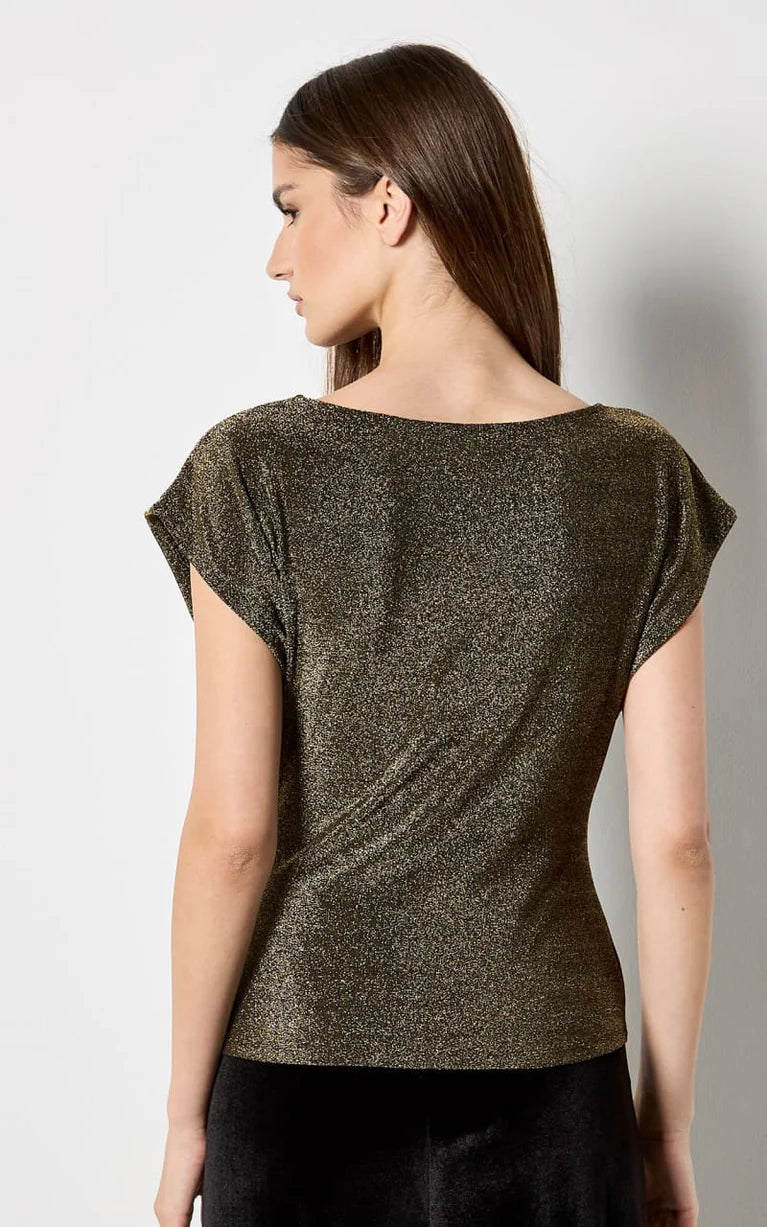 Sparkle Side Ruched Wrap Top