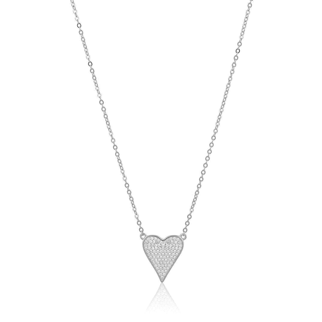 Audrey Heart Necklace - Silver