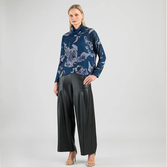 Rose Sketch Soft Turtleneck Sweater