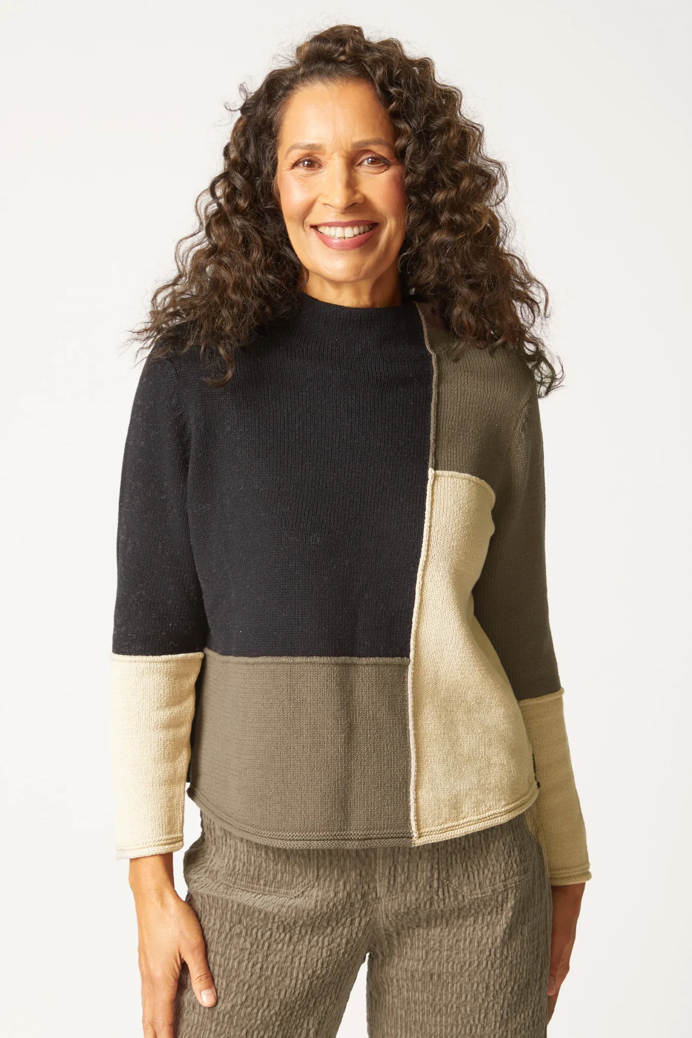 Yin Yang Funnel Neck Pullover