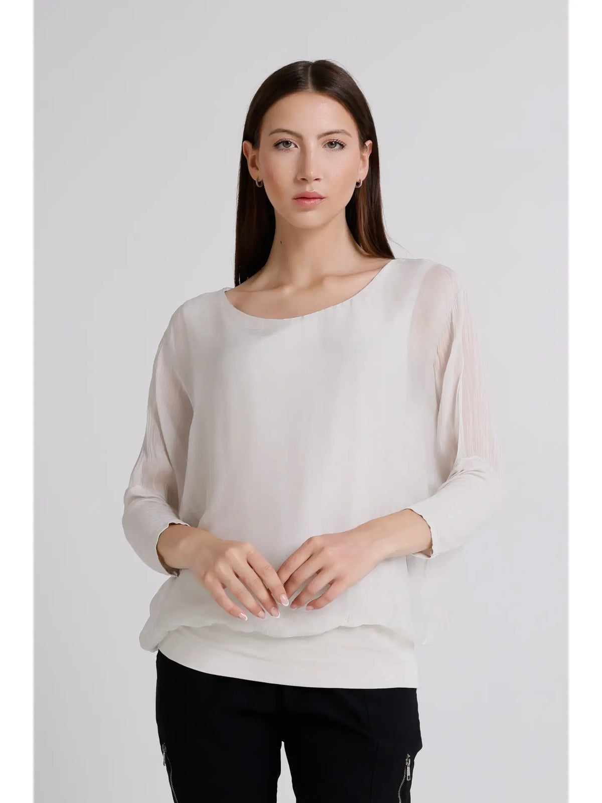 Rosa Silk Banded Blouse