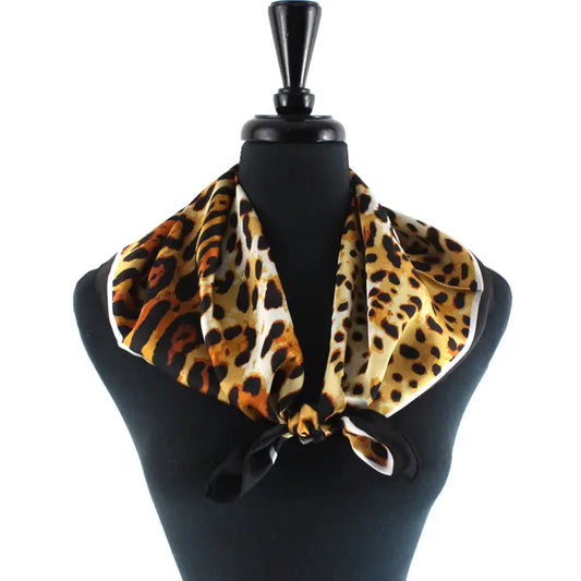 Leopard Print Lightweight Square Scarf