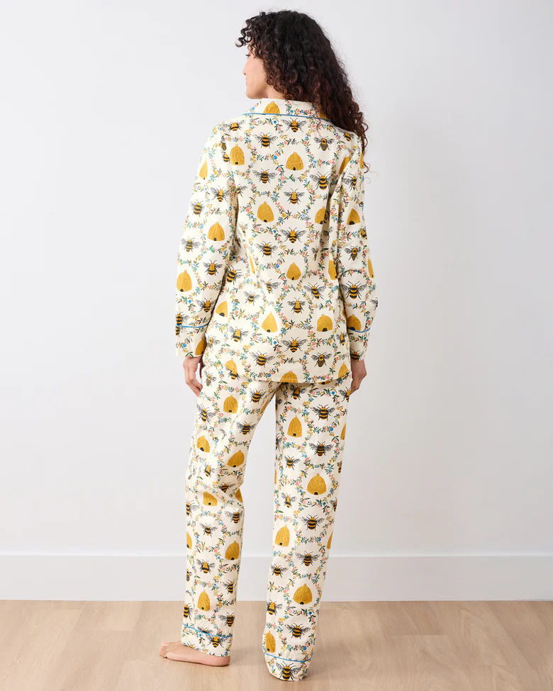 Long PJ Set in Sweet Bee