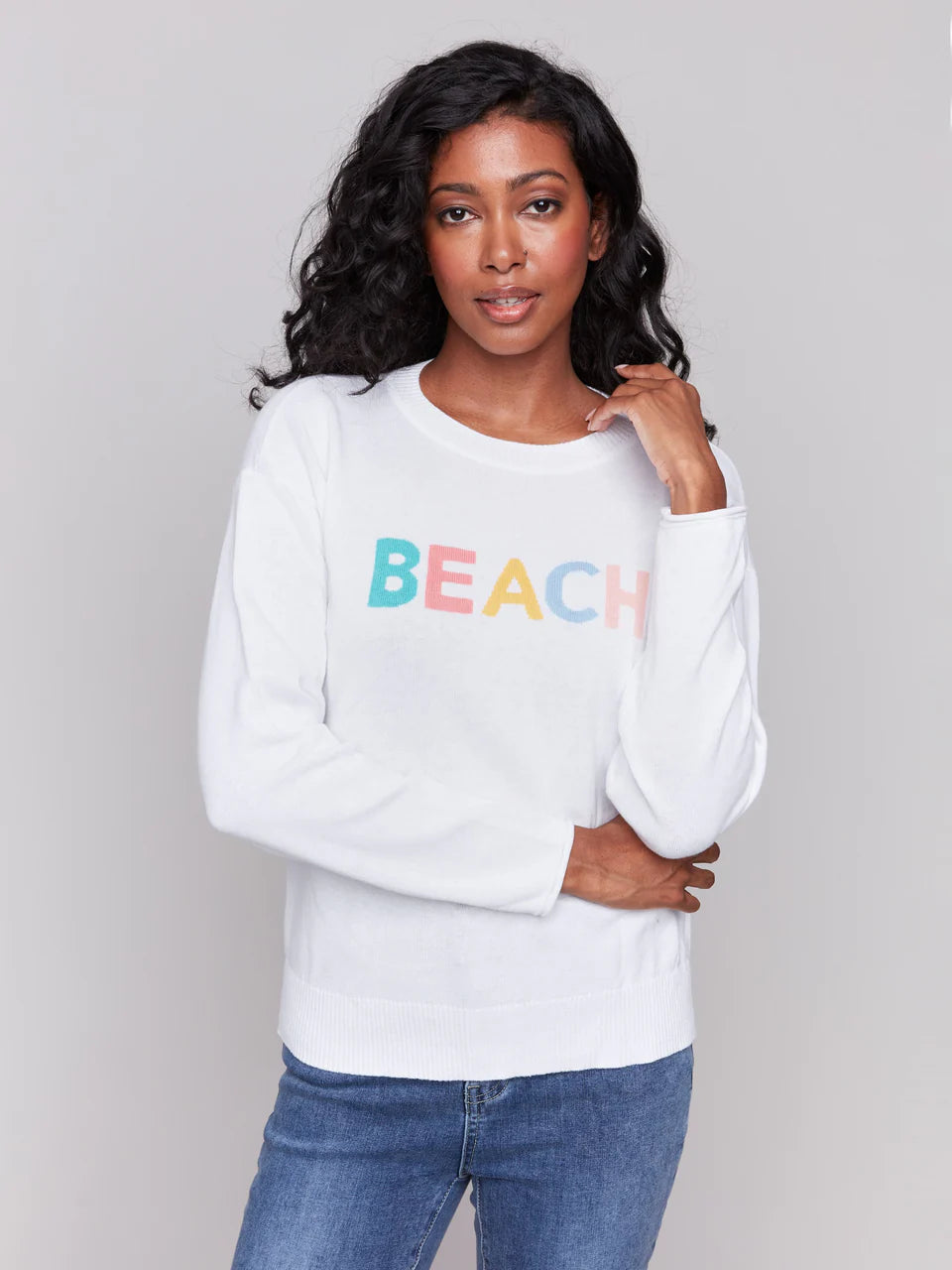Beach Print Sweater