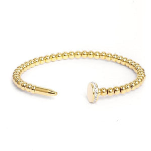 Beaded Nail Bracelet - Gold
