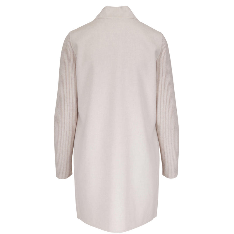 Rib Sleeve Coat in Birch