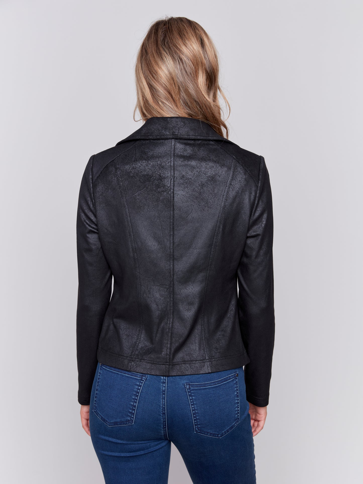 Faux Leather Moto Jacket